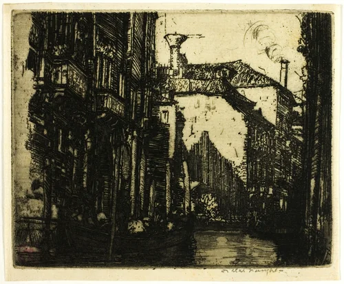 The Dark Canal, Venice by Donald Shaw MacLaughlan, print, 1908