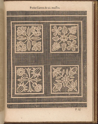 La Pratique de l'Aiguille, page 58 (recto) by Matthias Mignerak, book, 1605
