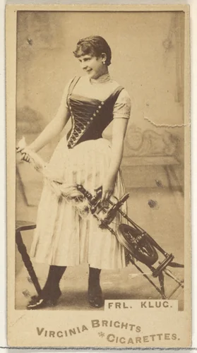 Fräulein Klug, from the Actors and Actresses series (N45, Type 1) for Virginia Brights Cigarettes by Allen & Ginter, photograph, 1885-1891