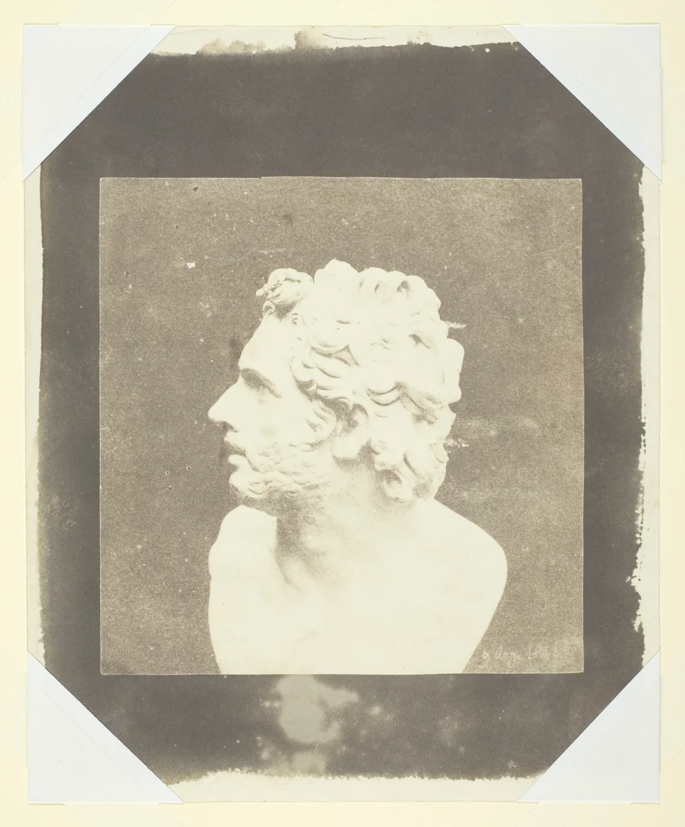Bust of Patroclus by William Henry Fox Talbot, photograph, 1843