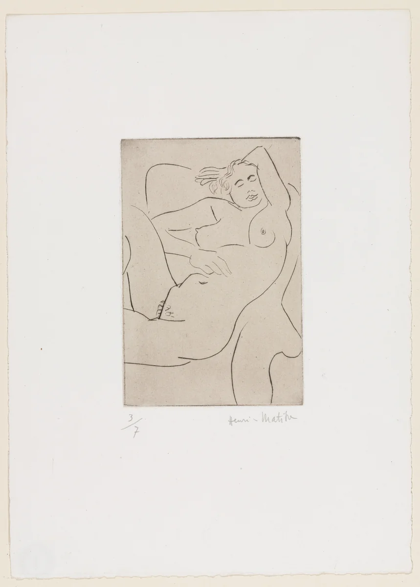 Sleeping Figure (Figure endormie) by Henri Matisse, print, 1926