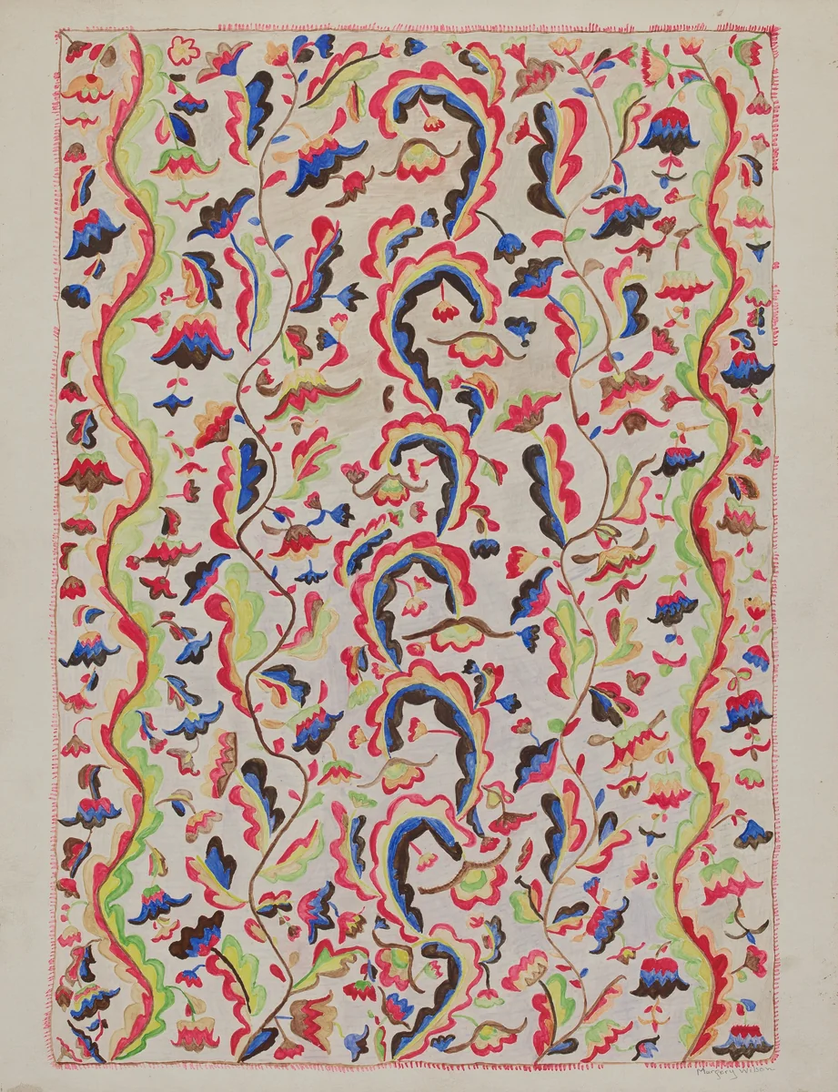 Colcha by Margery Parish, index of american design, 1937