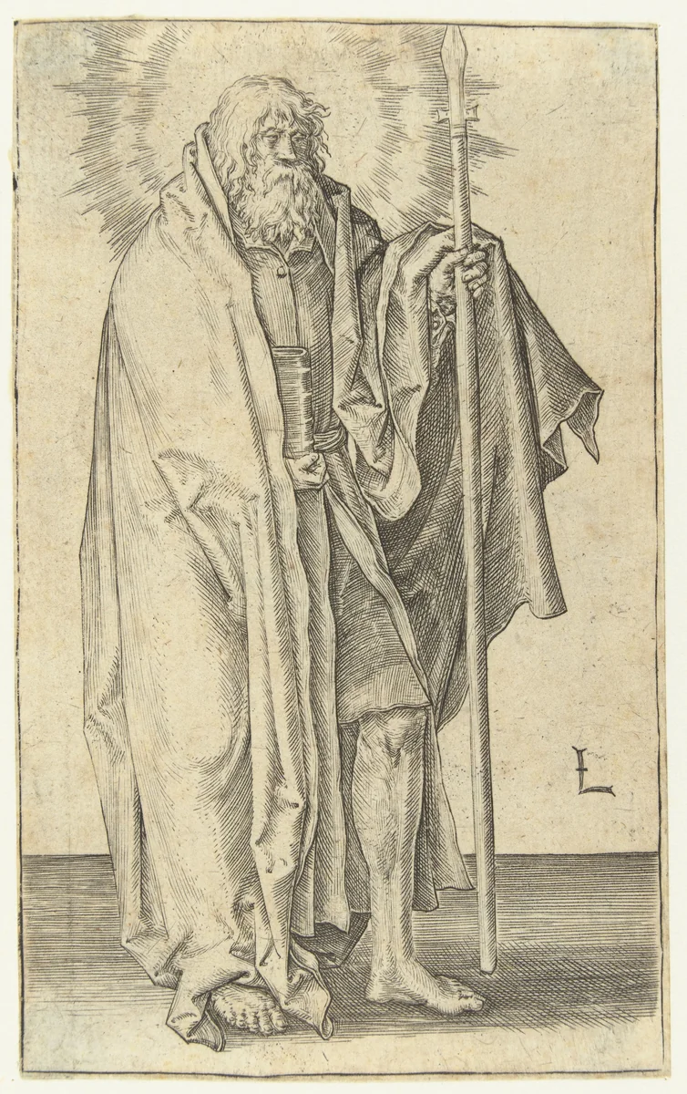 De apostel Thomas by Unknown, print, 1508-1512