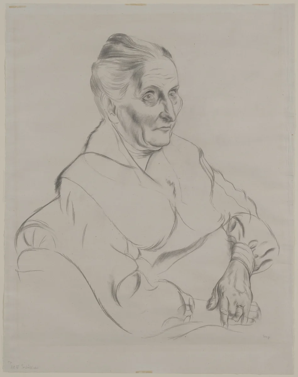 Anna Peter by George Grosz, drawing, 1926