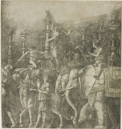The Elephants, from The Triumph of Julius Caesar by Andrea Mantegna, print, 1493-1503