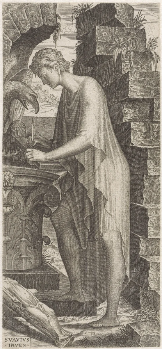 Apostel Johannes by Lambertus Suavius, print, 1545-1548