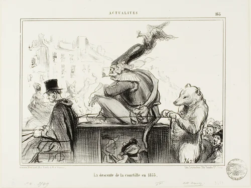 The Descent of the Courtille in 1855, plate 165 from Actualités by Honoré-Victorin Daumier, print, 1855