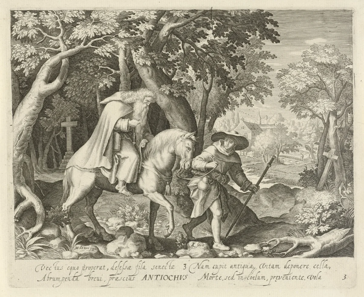 H. Antiochus te paard by Unknown, print, 1580-1625