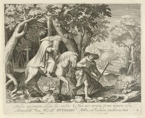 H. Antiochus te paard by Unknown, print, 1580-1625