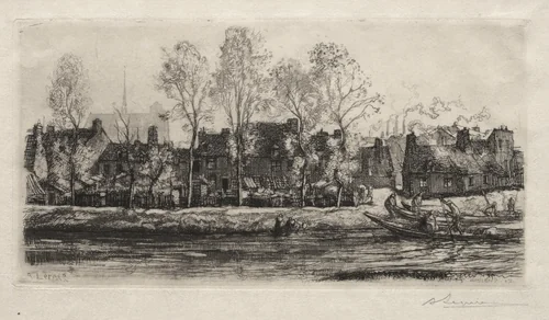 Amiens, the Banks of the Somme by Auguste Louis Lepère, print, 1907