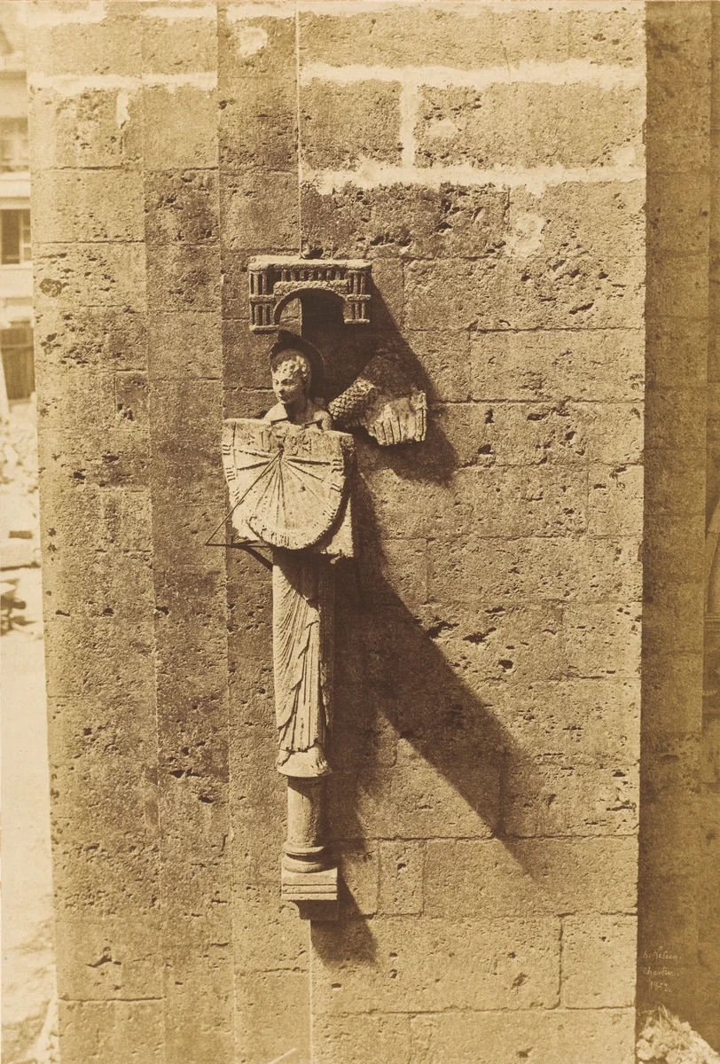 Ange Portant un Cadran Solaire, à l'Eglise de Chartres by Henri Le Secq, photograph, 1852