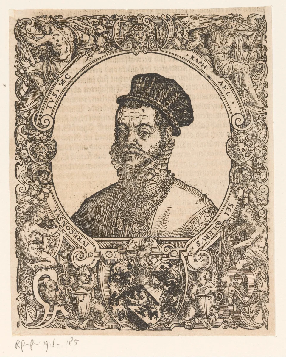 Portret van Raphael Seiler by Unknown, print, 1572