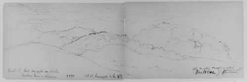 Shawangunk Mt., Catskills, 1871 (from Sketchbook) by Daniel Huntington, artwork, 1870