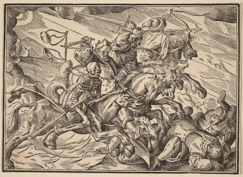 The Four Horsemen of the Apocalypse by Christoph Murer, print, 1558-1614