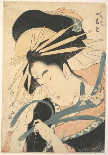 A Beauty by Ichirakutei Eisui, print, 1793-1801
