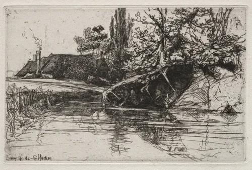 The Moat House by Francis Seymour-Haden, print, 1865