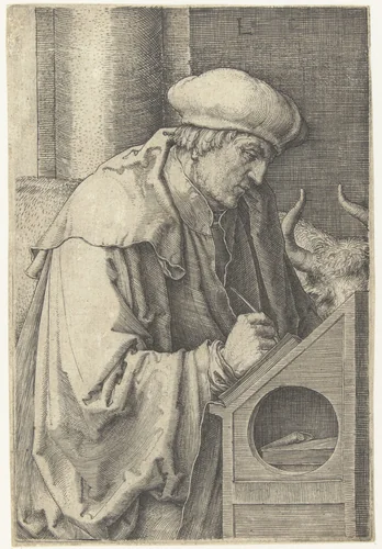 De evangelist Lukas by Unknown, print, 1518