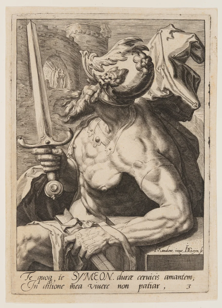 Simeon, from The Twelve Sons of Jacob by Jacques de Gheyn II, print, 1584-1594