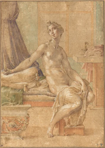 Lucretia by Parmigianino, drawing, 1539