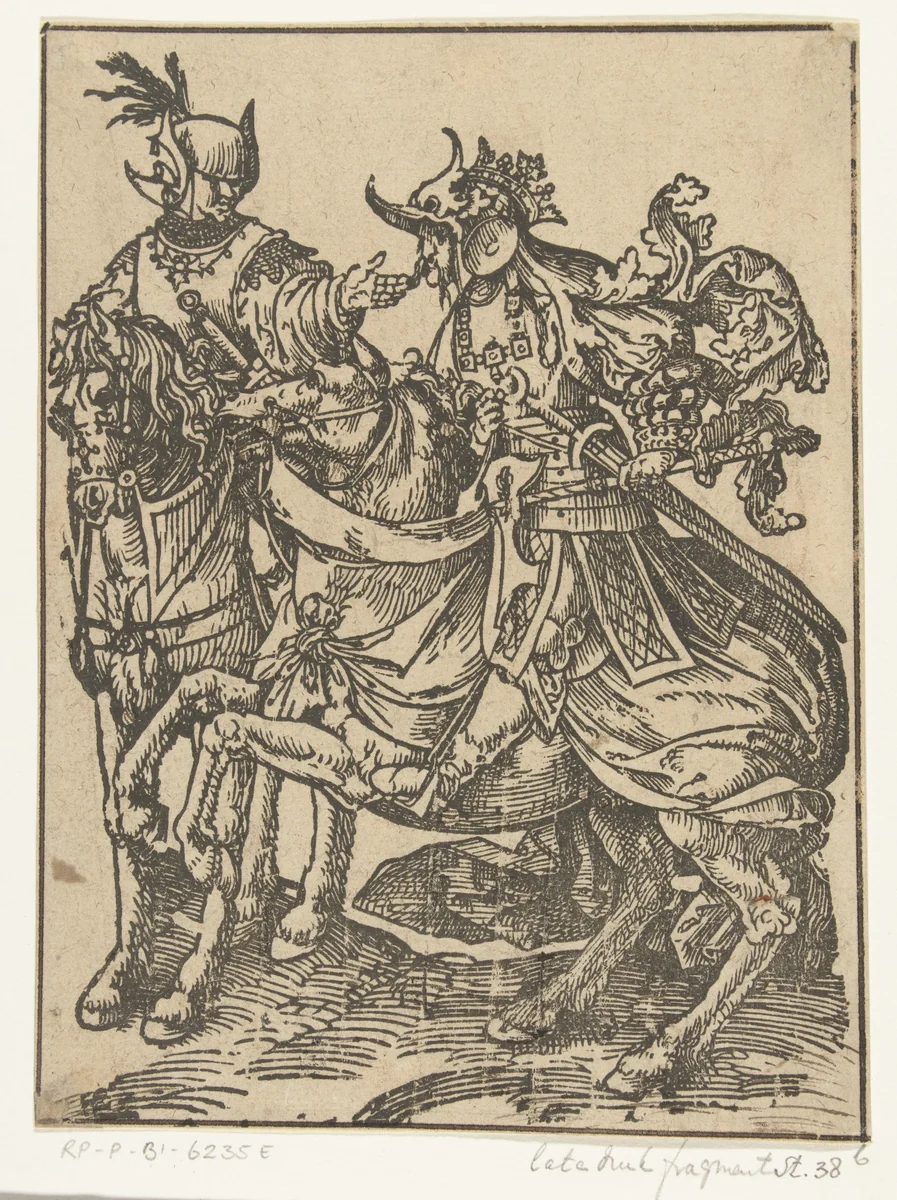 Floris IV en Willem II by Jacob Cornelisz van Oostsanen, print, 1518