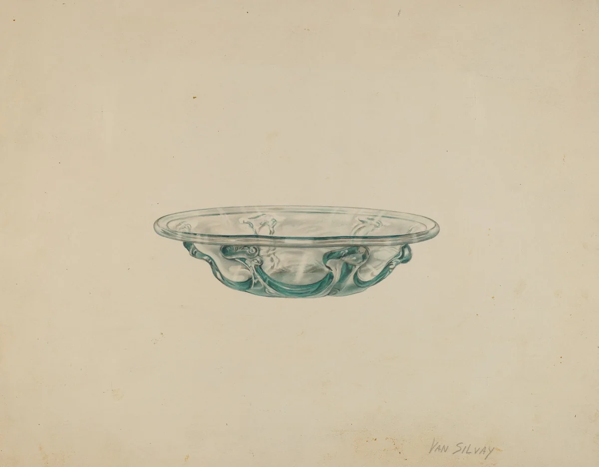 Dish by Van Silvay, index of american design, 1935-1942
