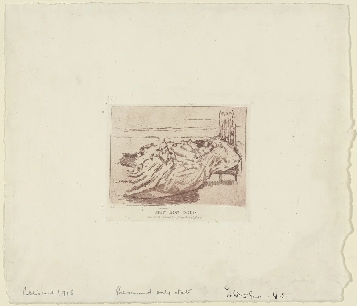 Mon Bon Dodo by Walter Richard Sickert, print, 1915