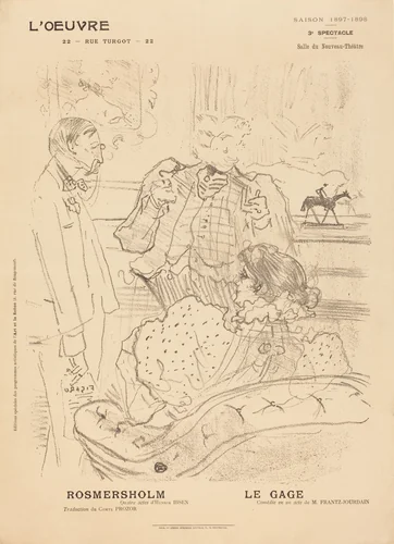 Rosmersholm; Le Gage by Henri de Toulouse-Lautrec, print, 1897