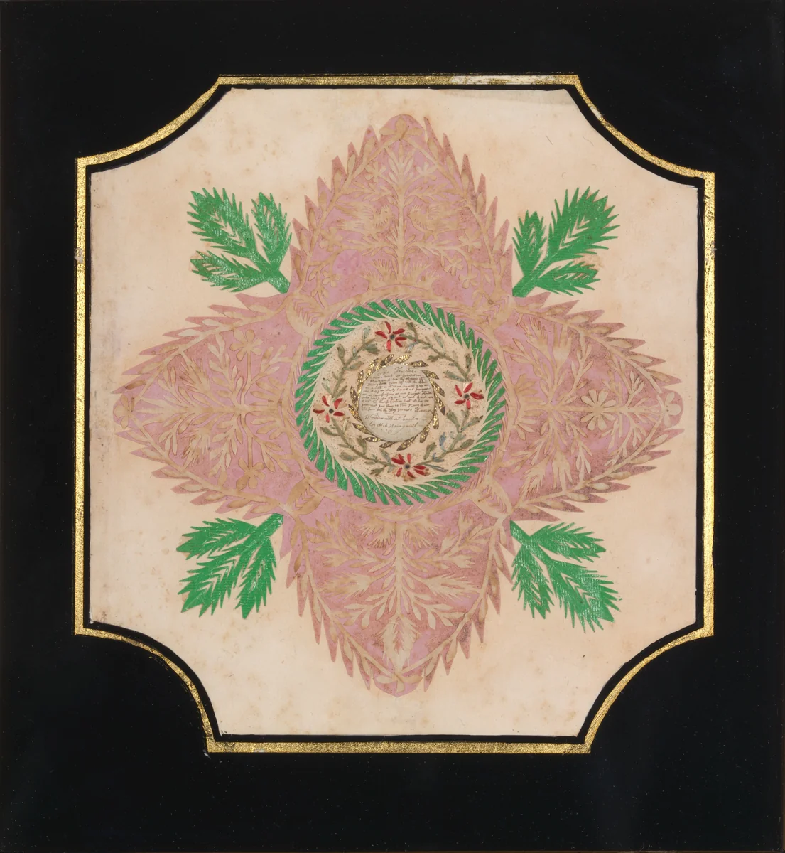Cut-paper Card with The Lord's Prayer by Martha Anne Honeywell, other, 1825-1835