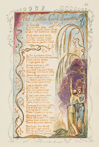 Songs of Experience: The Little Girl Lost by William Blake, print, 1789-1825