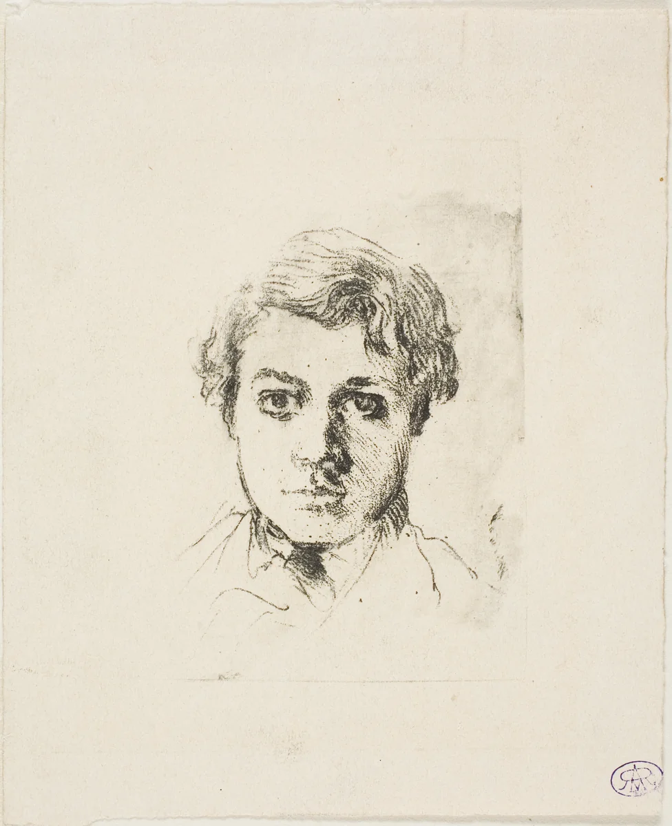 René De Gas, the Artist's Brother by Edgar Degas, print, 1861-1862