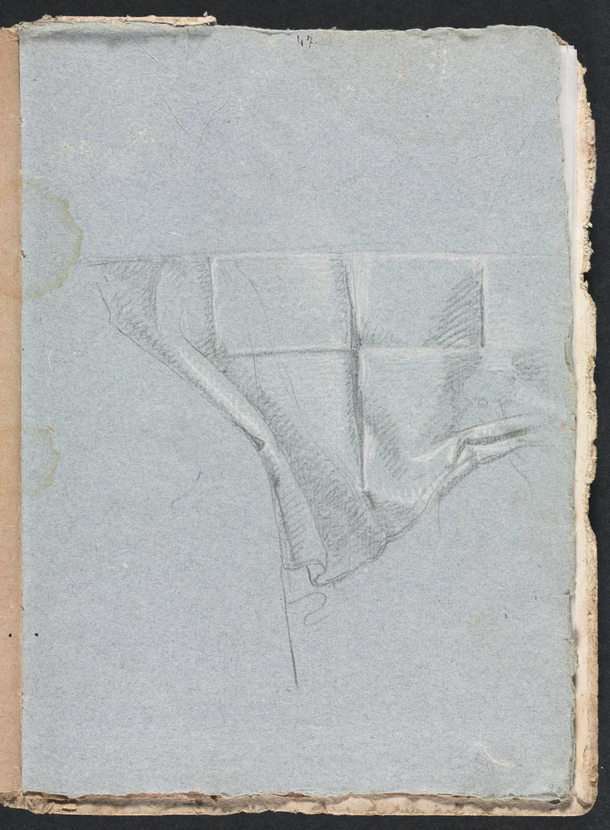 Verona Sketchbook: Drapery study (page 93) by Francesco Lorenzi, book, 1760