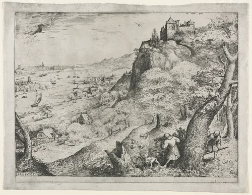 The Rabbit Hunt by Pieter Bruegel, print, 1560