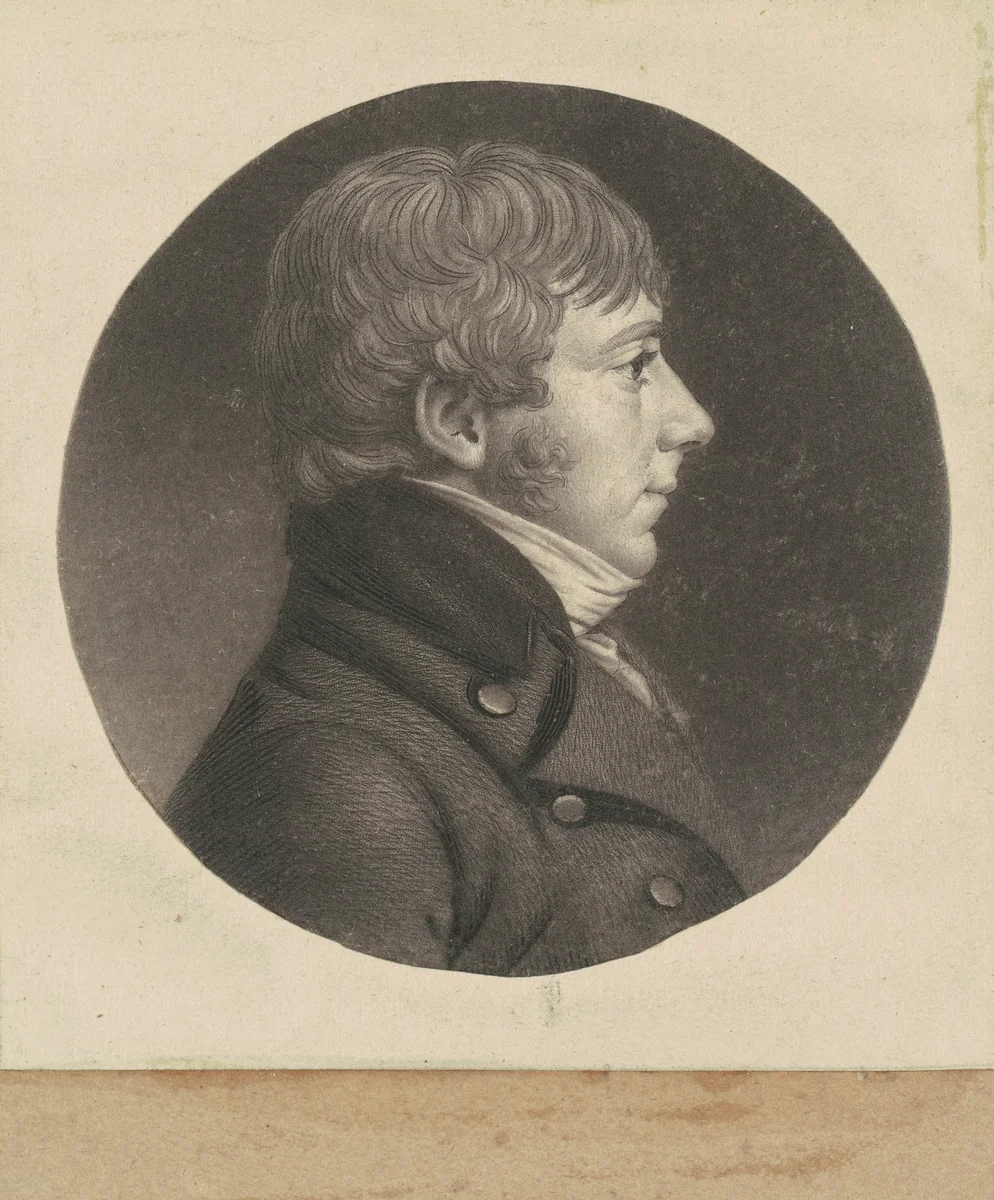 Unidentified Man by Charles B. J. Févret de Saint-Mémin, print, 1798-1803