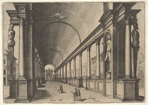 Plate from "Scenographiae..." by Johannes van Doetecum, print, 1560