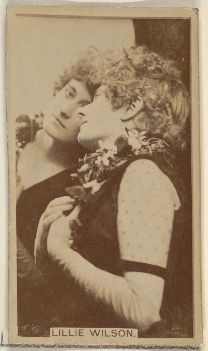 Lillie Wilson, from the Actors and Actresses series (N45, Type 8) for Virginia Brights Cigarettes by Allen & Ginter, photograph, 1885-1891