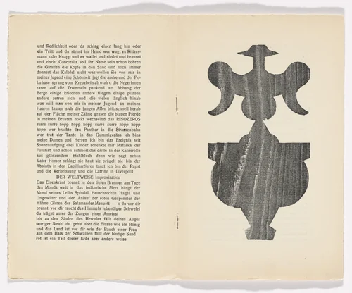Plate (folio 5) from Phantastische Gebete (Fantastic Prayers) by Jean Arp, illustrated book, 1916
