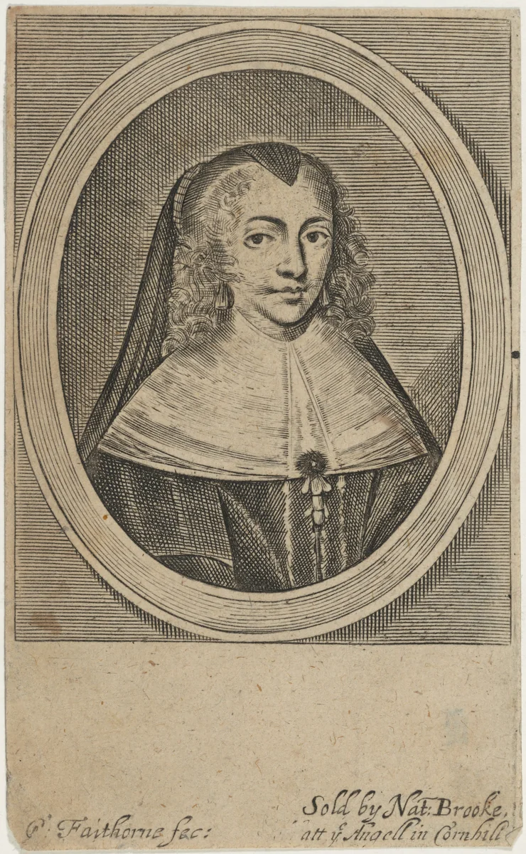 Henrietta Maria by William Faithorne, print, 1655