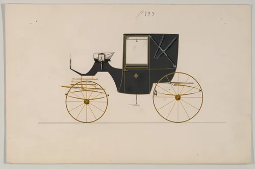 Landaulet #893 by Brewster & Co., drawing, 1850-1870