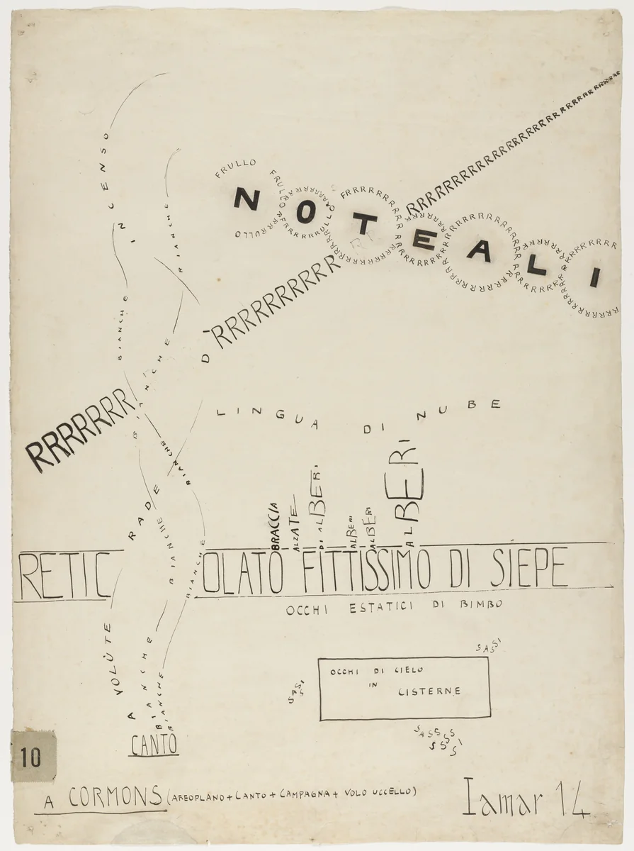 A Cormons by Pietro Gigli, drawing, 1917