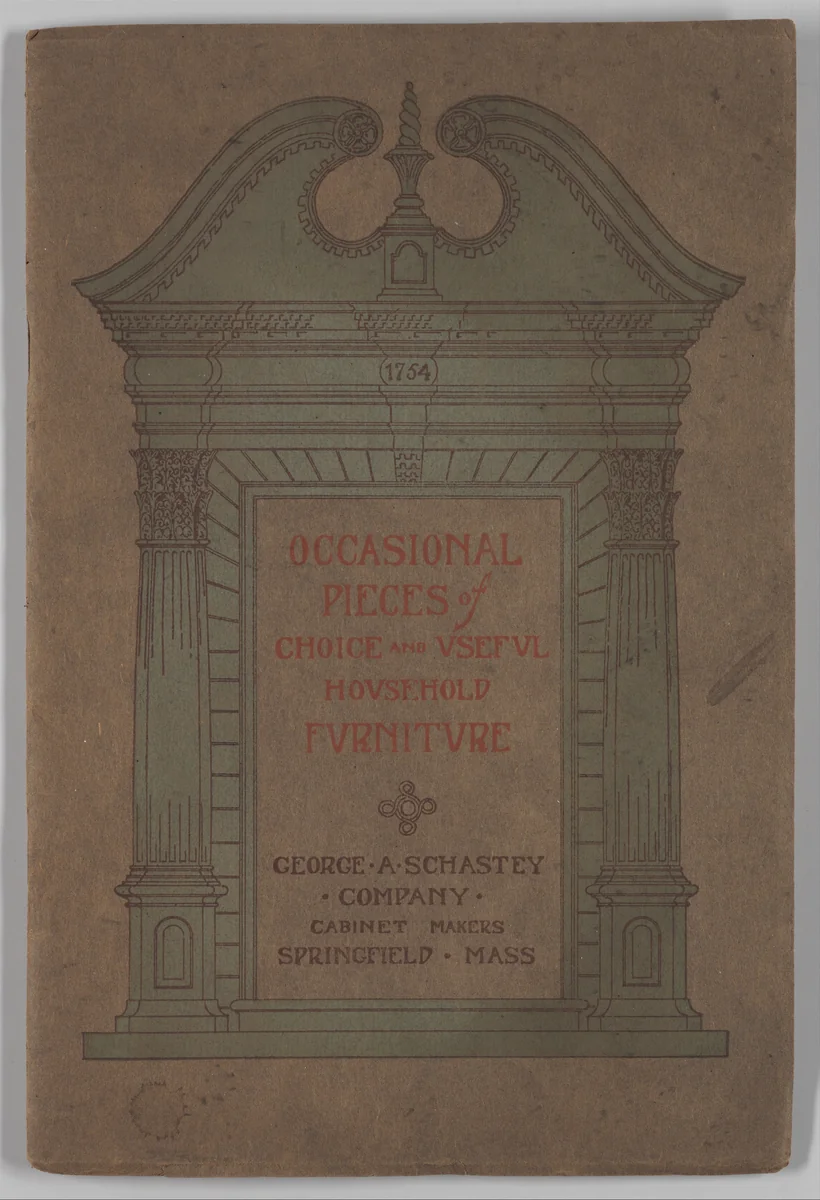 Occasional Pieces of Choice and Useful Household Furniture, Trade Catalogue (Springfield, MA: George A. Schastey Company) by George A. Schastey & Co., artwork, 1885-1895