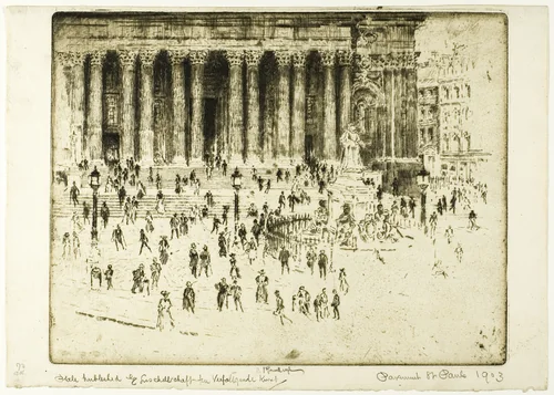 Saint Paul's Pavement by Joseph Pennell, print, 1905