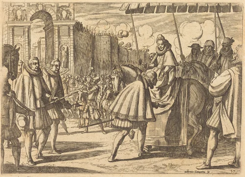 Triumphal Entry of Margaret of Austria by Antonio Tempesta, print, 1612