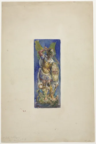 Design for Stained Glass by John La Farge, drawing, 1845-1910