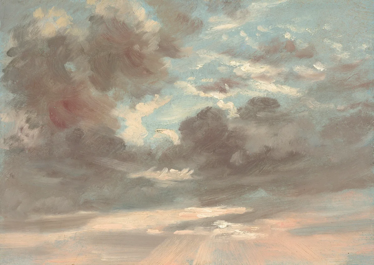 Cloud Study: Stormy Sunset by John Constable, painting, 1821-1822