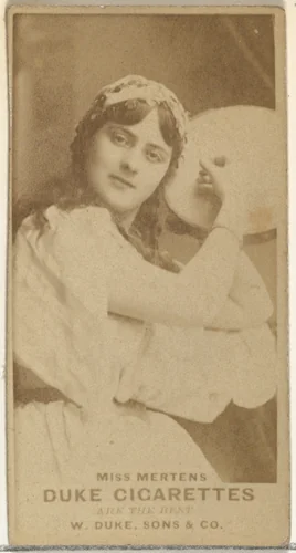 Miss Mertens, from the Actors and Actresses series (N145-7) issued by Duke Sons & Co. to promote Duke Cigarettes by W. Duke, Sons & Co., photograph, 1880-1889