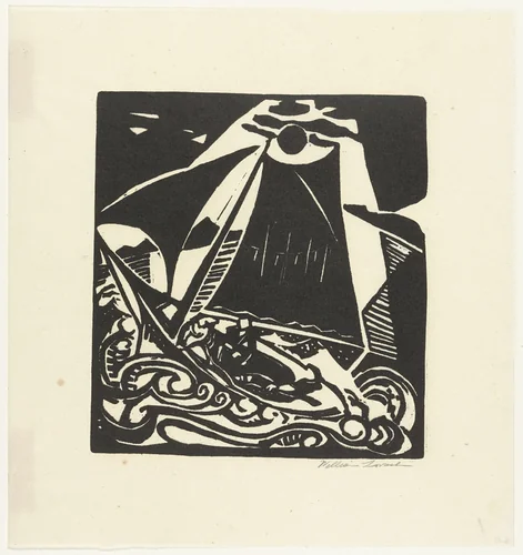 Sailboat by William Zorach, print, 1915