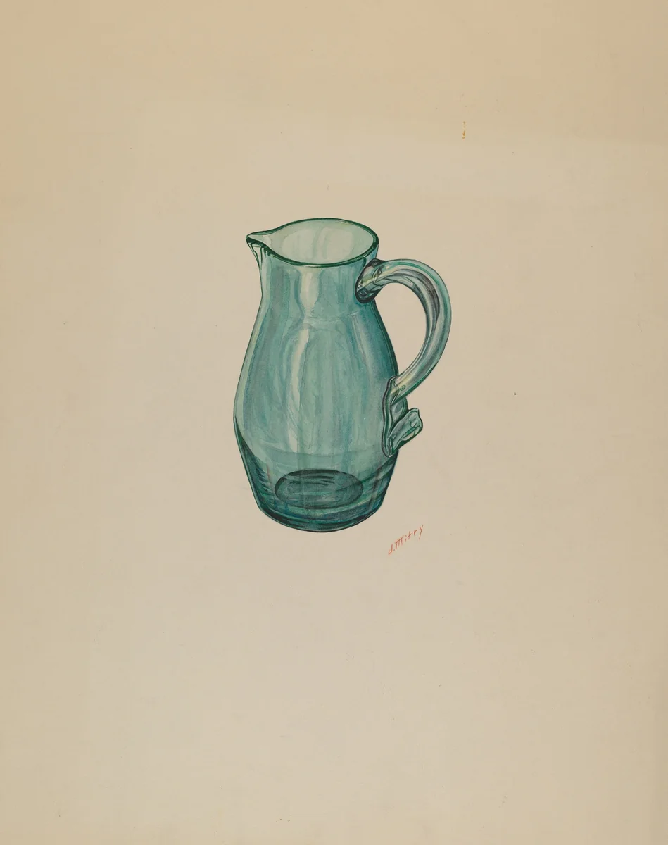 Pitcher by Joseph Mitry, index of american design, 1941
