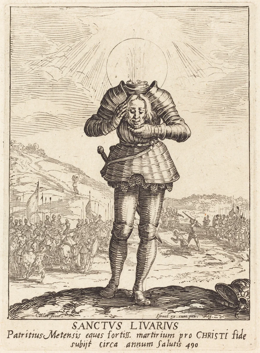 Saint Livier by Jacques Callot, print, 1592-1635