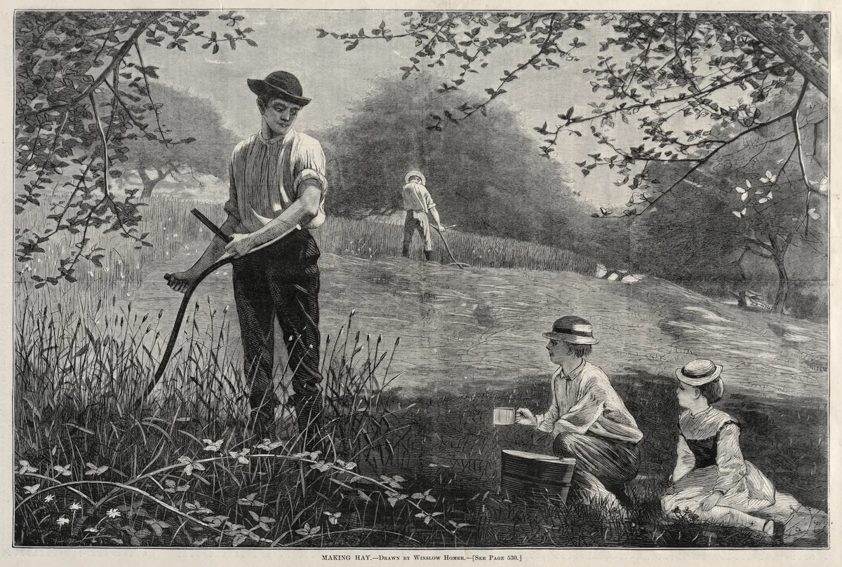 Making Hay by Winslow Homer, print, 1872