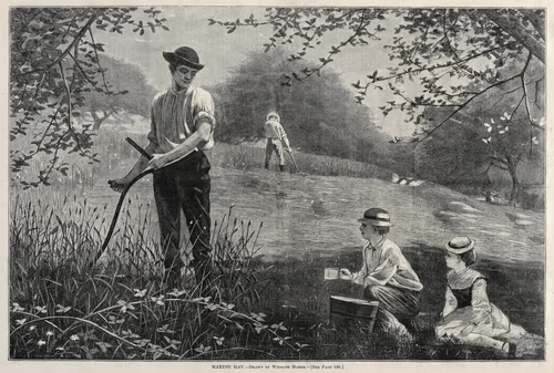 Making Hay by Winslow Homer, print, 1872